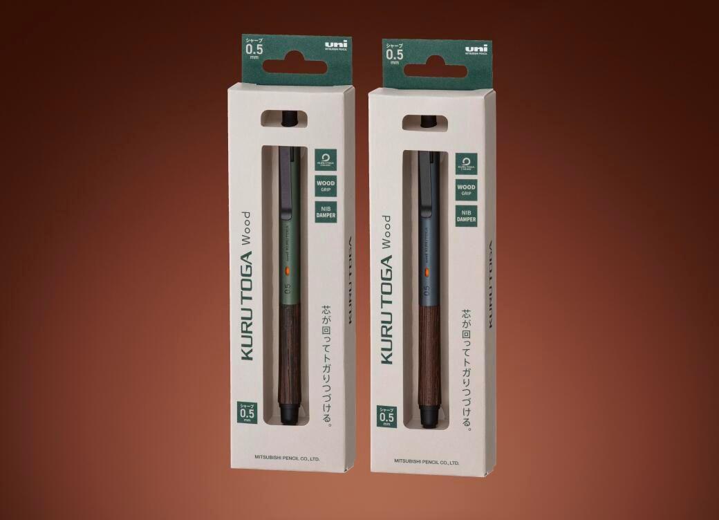 미쓰비시 쿠루토가우드 0.5mm 수능 고급 샤프 M5KW1P 2388 wood 목제그립 - 상품 이미지