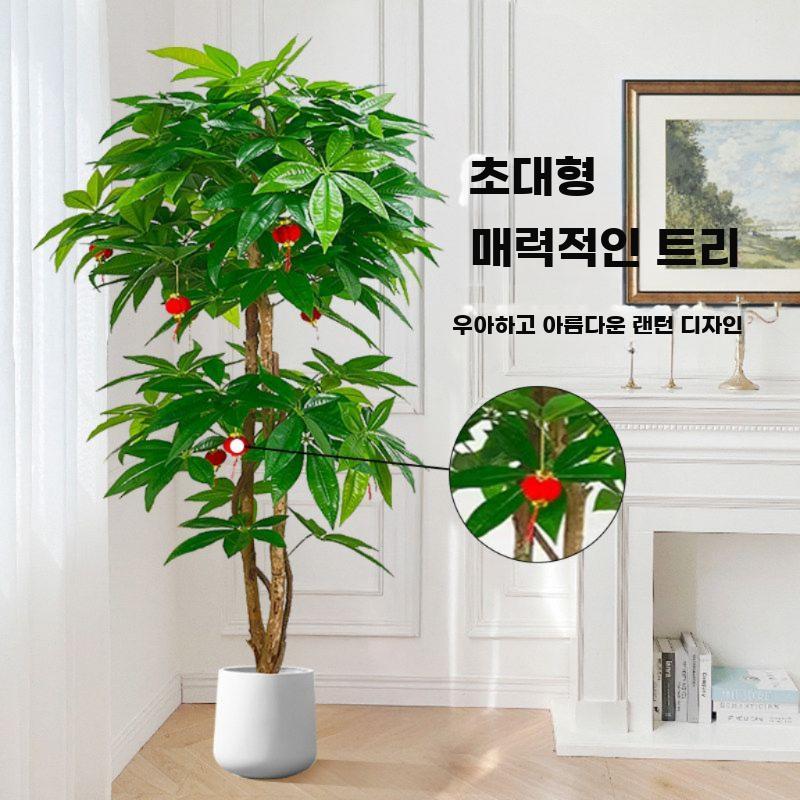 인조 금전수 돈나무 조화 화분 행운 인조꽃 개업 사무실 0.6m 행운목 - 상세 이미지 3