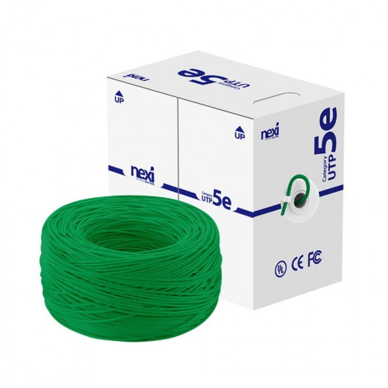 CAT 5E UTP 랜케이블 박스 300M 그린 전선규격 24AWG 노트북 PC 컴퓨터 공유기 1GBPS 이더넷 전송 - 상품 이미지