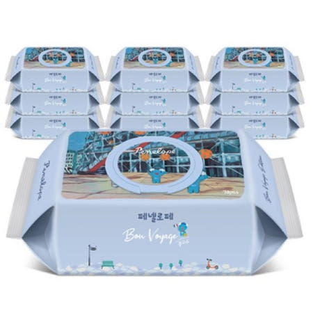 NEW 본보야지 퐁피두 아기물티슈 캡형_70매 10팩