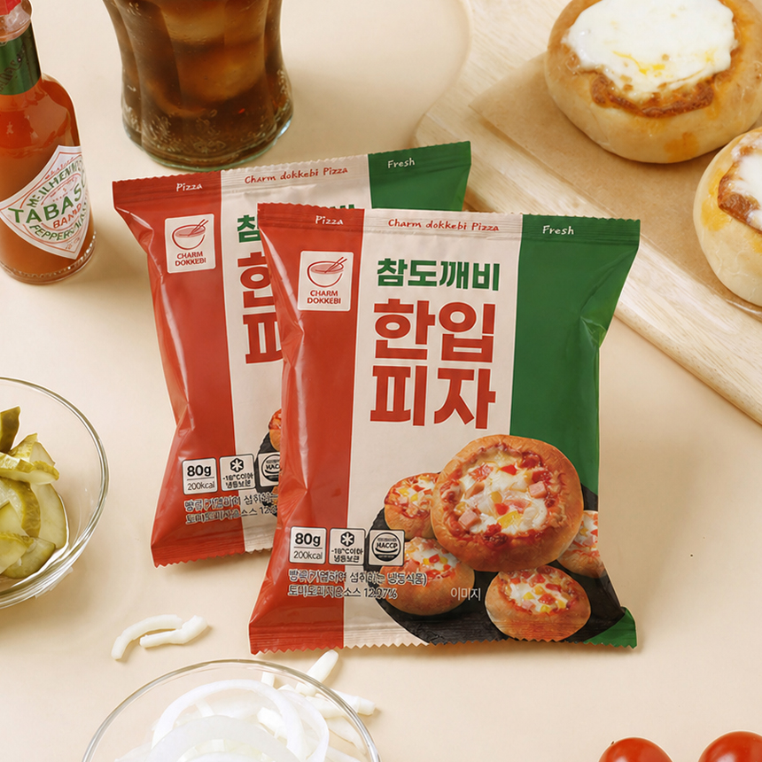참도깨비 콤비네이션 꼬마 피자80g 3팩 이미지 6