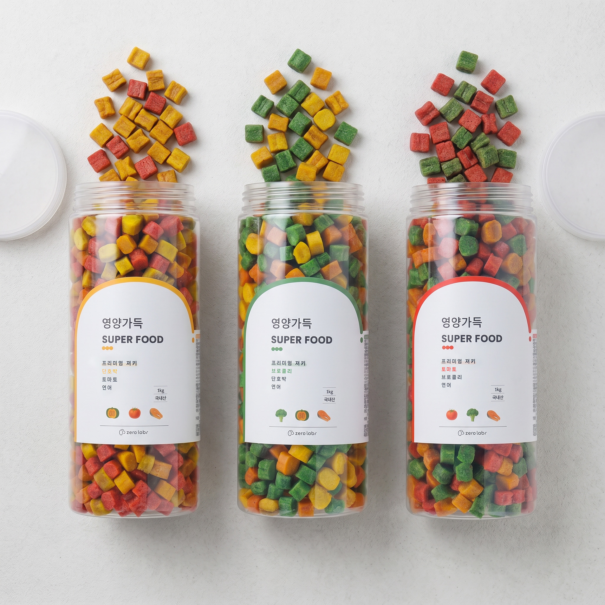 네이버 제로랩스 공식몰 제로랩스 강아지 간식 대용량 반려견 노즈워크 훈련용 져키 1kg