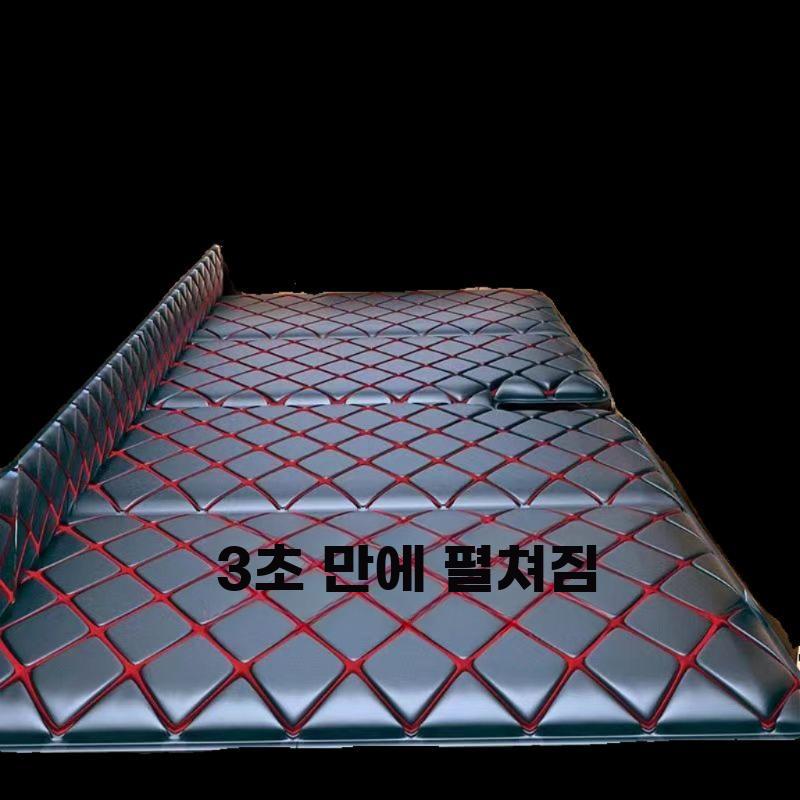 자동촤 뒷좌석매트 차량 뒷자리 매트 차박 접이식 카베드 여행용 침대+수납가방 - 상세 이미지 2