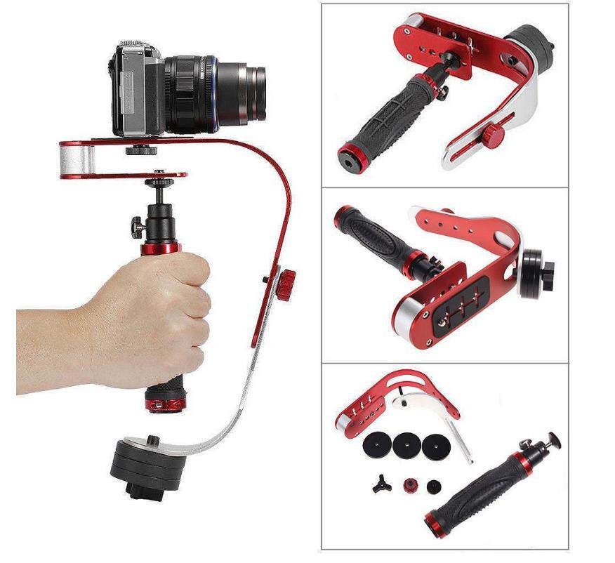 캠 거치대 액션캠 DSLR 카메라 핸드헬드 핸들 짐벌 블랙 - 상세 이미지 2