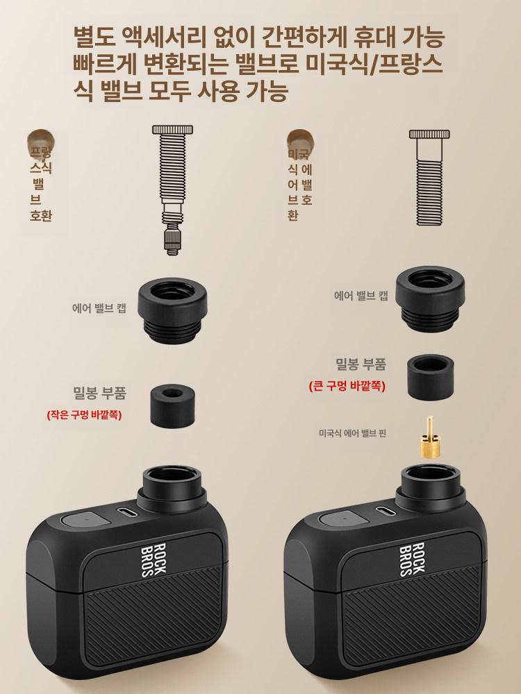 무선 전동 충전식 미니 에어펌프 휴대용 충전전동드릴 가드 전면 간편휴대 차량 보관 - 상세 이미지 5