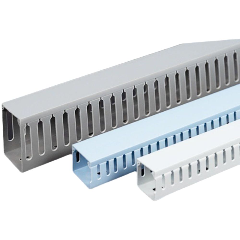 케이블 덕트 전기 배선 닥트 PVC 난연 와이어 커버 20mm x 20mm(높이 x 폭) 화이트 - 상품 이미지
