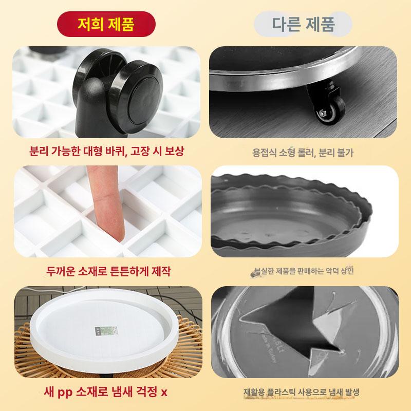 이동식 바퀴받침대 인테리어 거치대 물받침 바퀴달린 대형화분받침 배수 튼튼한 - 상세 이미지 4