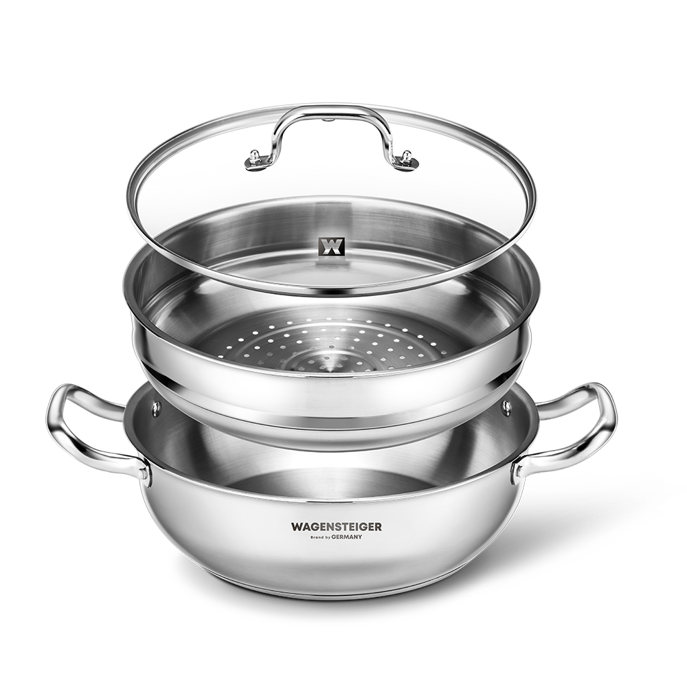 인덕션 스텐 찜기 전골 찜솥 2단 멀티 인덕션용 냄비 28cm 이미지 7