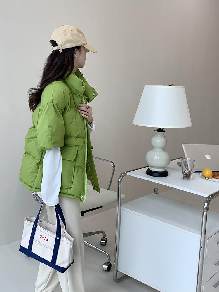 경량 재킷 패딩 오버핏 후드 퀼팅 가을 간절기 따뜻한 점퍼 스타일 코트 패션 봄 - 상세 이미지 5