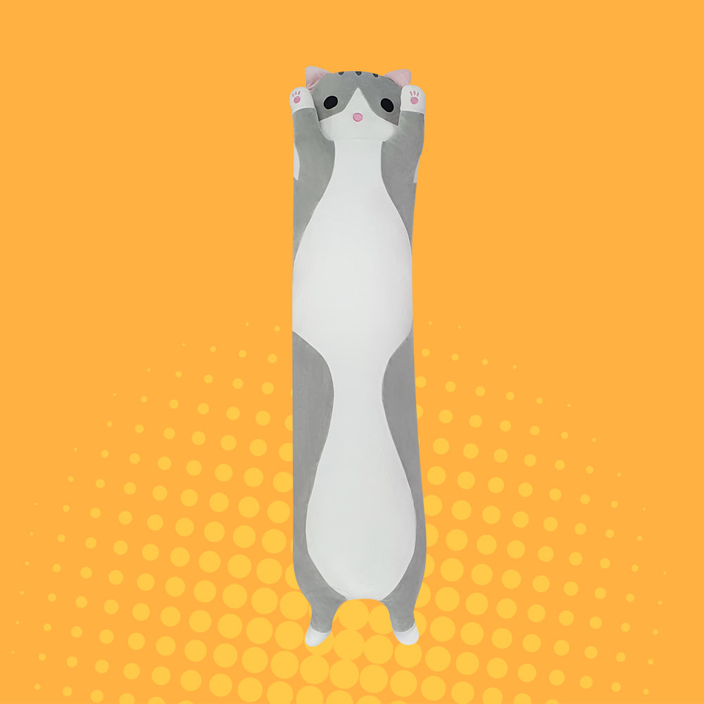 고양이바디필로우 바디플로우 안고자는 모찌 인형 베개 130cm 이미지 7