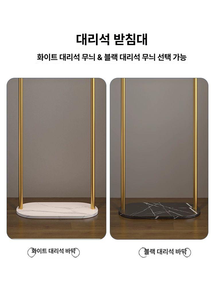 철제옷걸이 옷걸이거치대 스탠드행거 골드행거 진열대 모던 코트랙 스탠드형 수납 - 상세 이미지 4