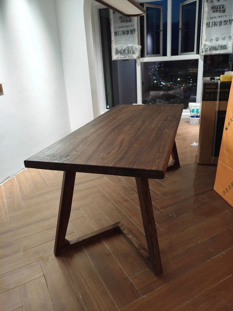 고재 나무 식탁 책상 가정용 탁자 원목 사무실 테이블 120x60x75 두께 5cm - 상세 이미지 5