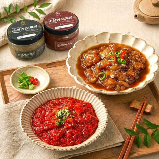 해담가 국내산 순살 간장게장 양념게장 밥도둑 꽃게장 350g