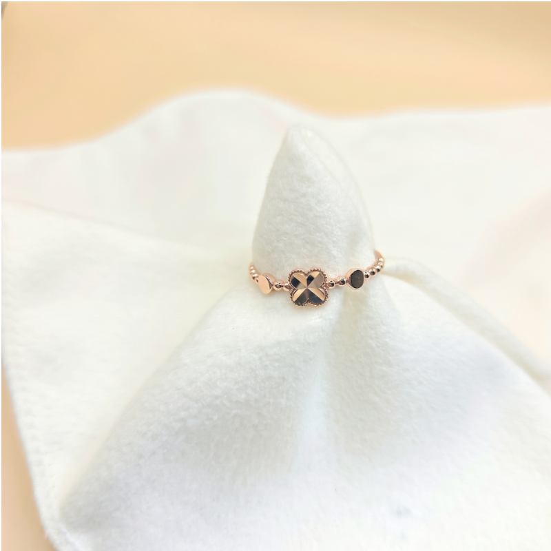 세레스 14k 반지 클로버 데일리 검지 행운 반지 18k 이미지 4