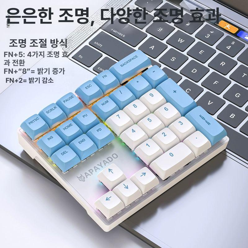 한손 매크로키보드 기계식 프로그래밍 단축 게임용 청축 영상편집 사무용 - 상세 이미지 4