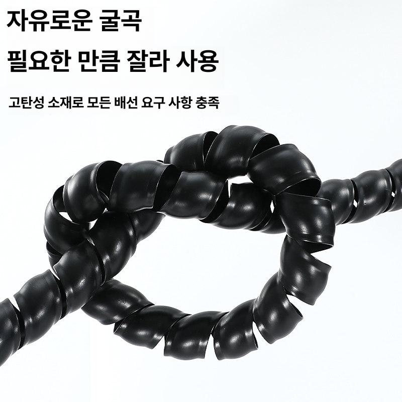 블랙 홀더 전선 정리 전기선 벨크로 랜선 케이블타이 재사용 배선 후크 - 상세 이미지 4