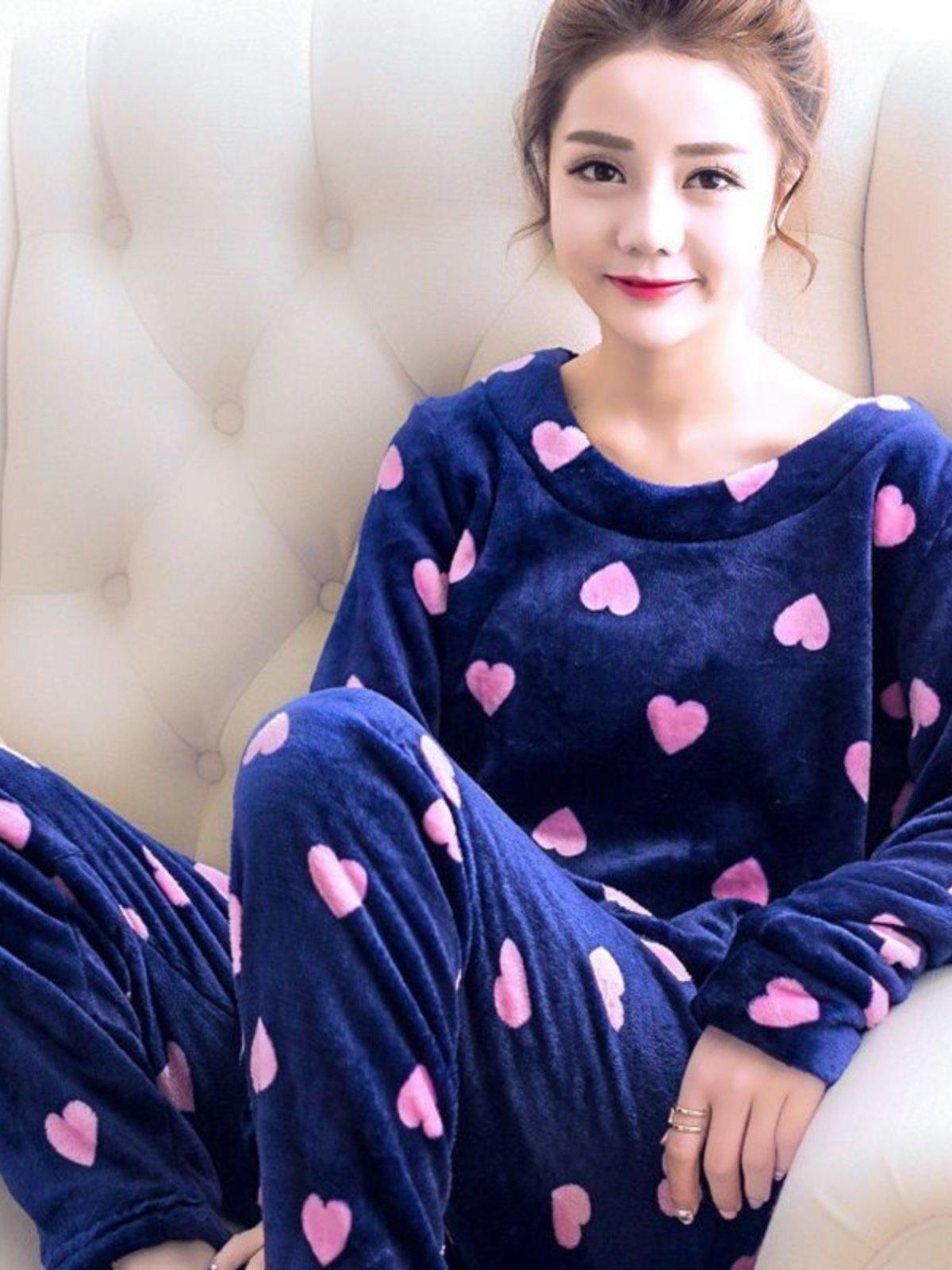 곰돌이 커플파자마 극세사 겨울 남성 기모 수면바지 귀여운 부들이 따뜻한 실내복 - 상세 이미지 2
