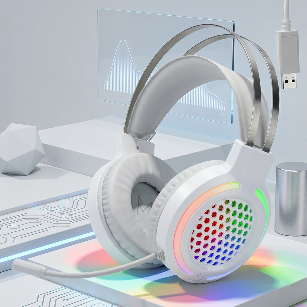 통풍잘되는 초경량 게이밍 헤드셋 USB 마이크 LED 메이브 M1 - 상세 이미지 2