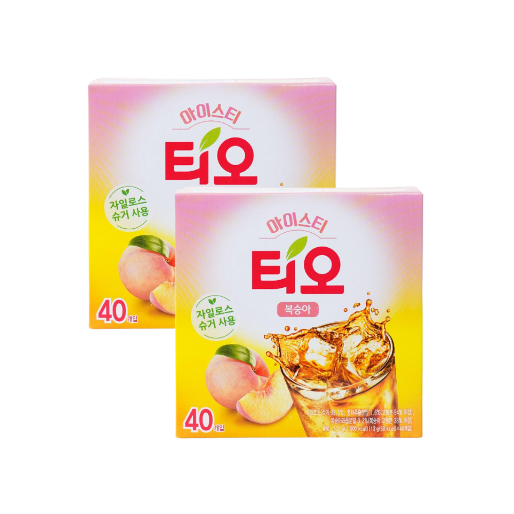티오 복숭아 아이스티 13g 40T x2개 자일로스 슈거 - 상품 이미지