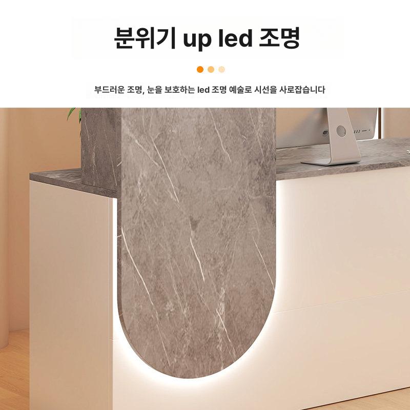 미용실 카운터테이블 안내데스크 제작 접수대 인포데스크 코너형 리셉션 간이 - 상세 이미지 5