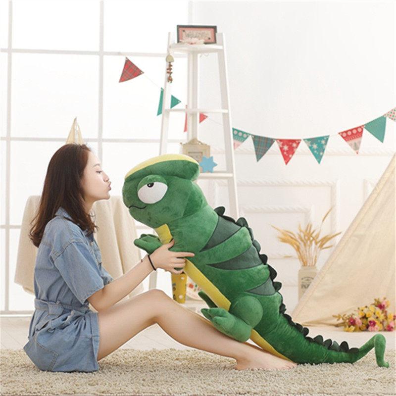 도마뱀 동물인형 쿠션 봉제 진짜같은 귀여운 애착 장식 리얼 인테리어 생일 녹색 - 상세 이미지 2