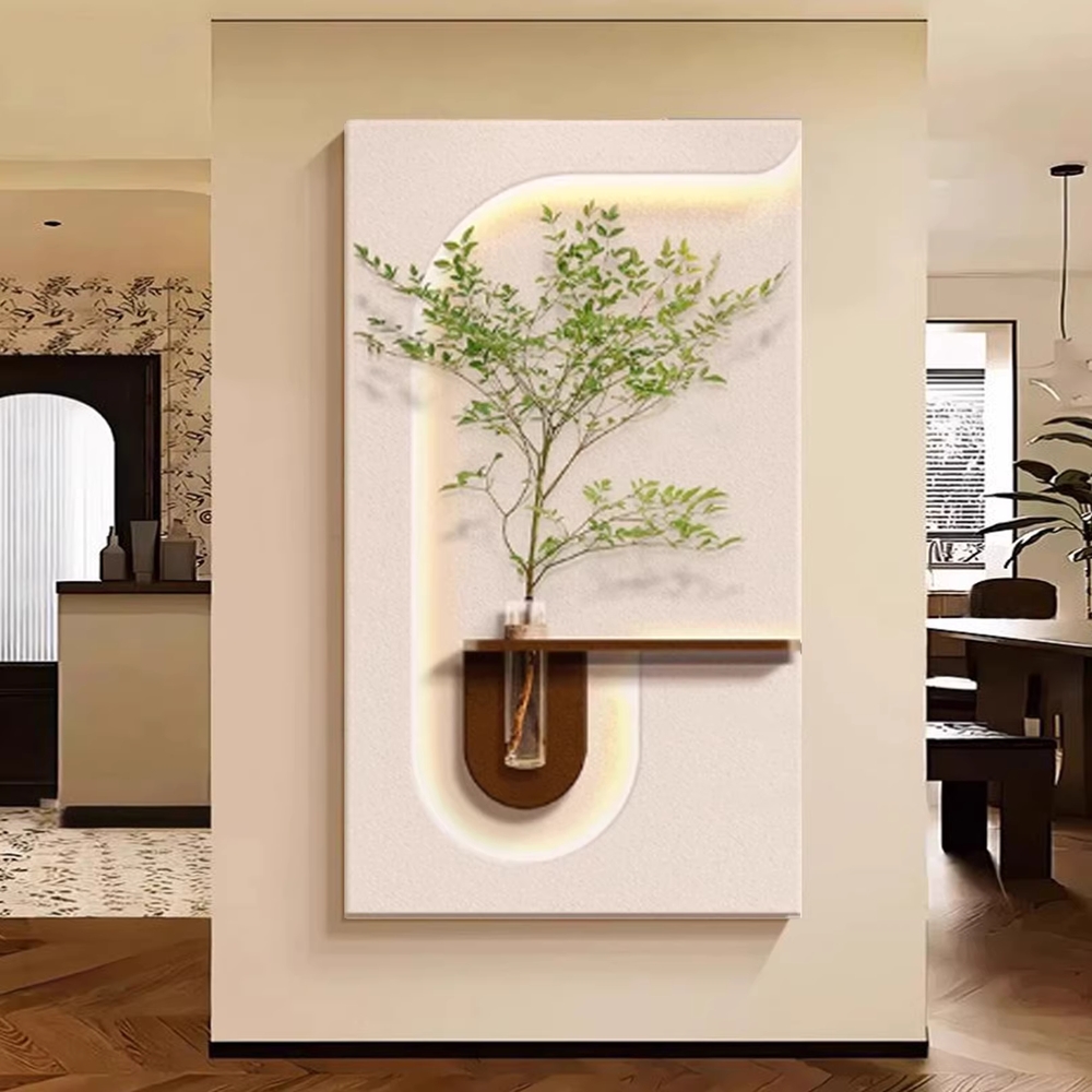 감성화분액자 조명 led 선물 화분액자 감성 꽃병 거실 A형 40x70cm 플러그형 - 상세 이미지 3