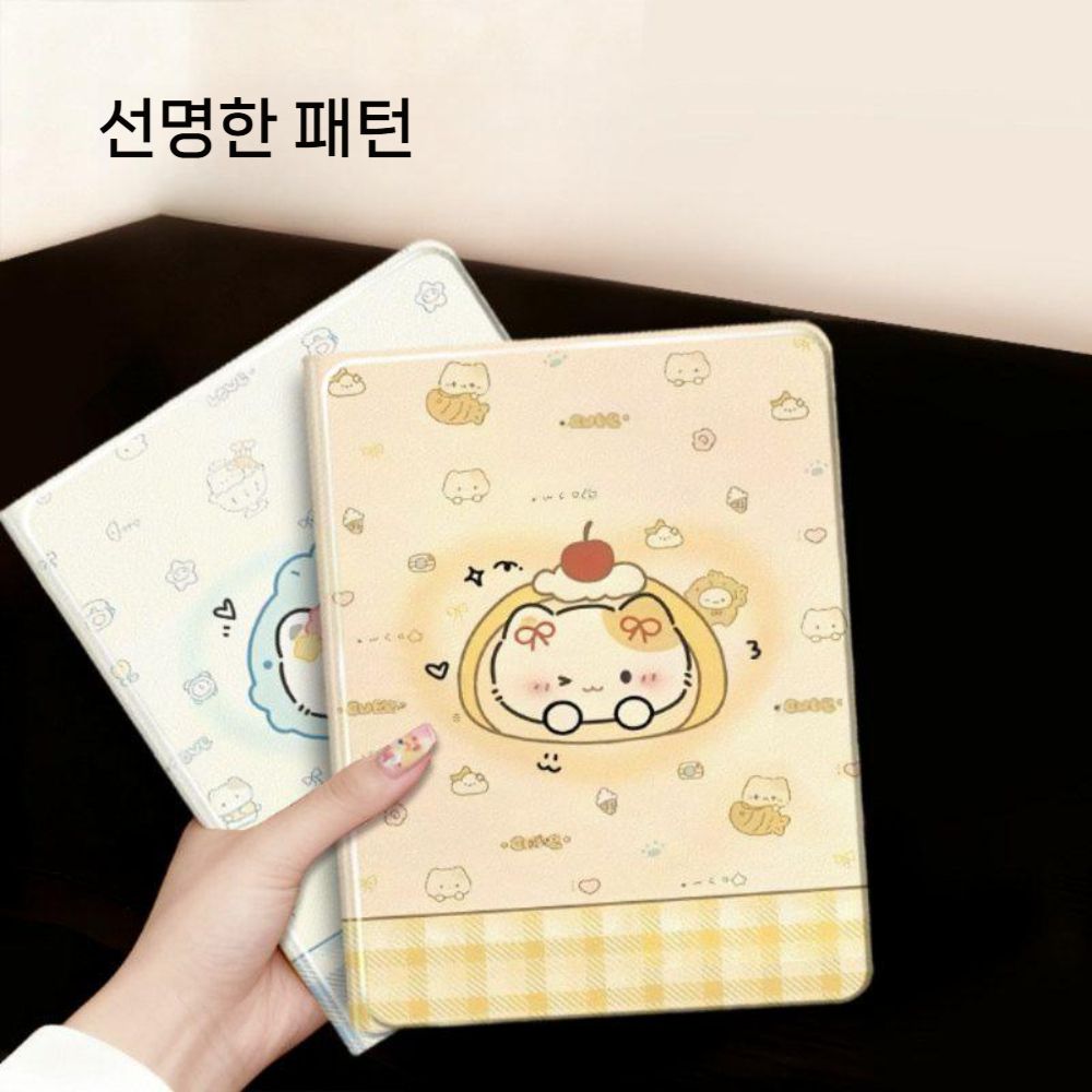 오포 패드미니 케이스 고양이 프린팅 펜슬 수납 실리콘 커버 - 상세 이미지 3