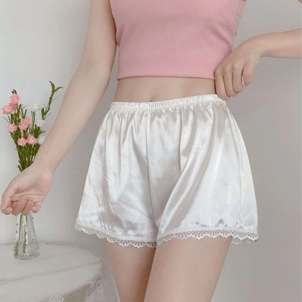 실크 레이스 새틴 속치마 속바지 홈웨어LACH5012647 - 상품 이미지
