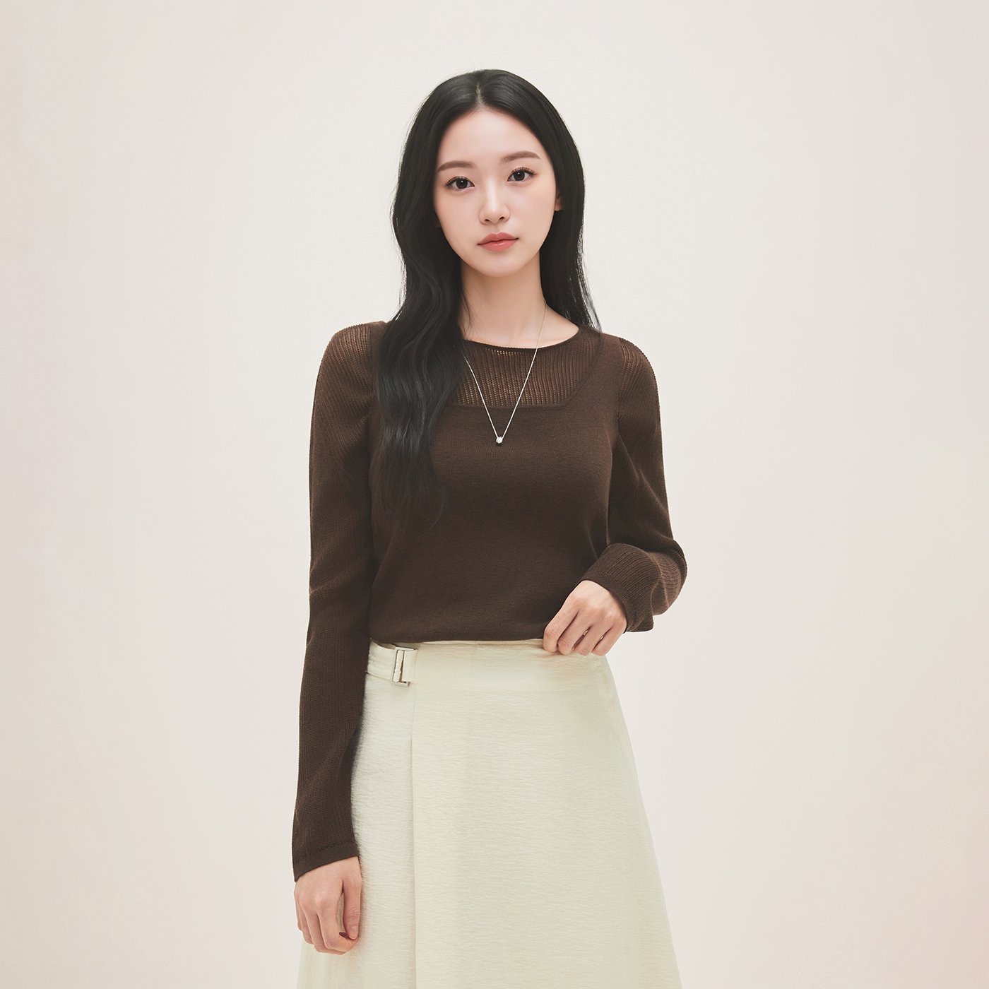 로엠 A라인 롱 스커트 RMWHG25R12 - 상세 이미지 3