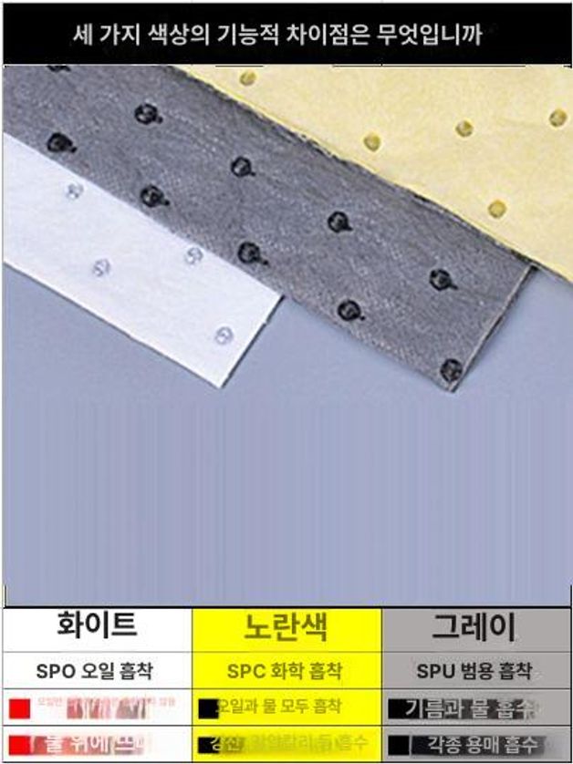 산업용 흡착포 소형 환경보호 패드 붐형 공업용 시트 창고 유흡착제 - 상세 이미지 5