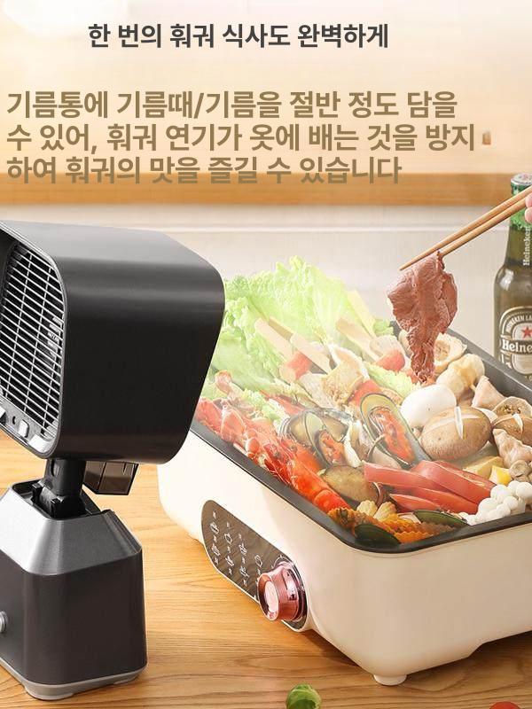 휴대용 환풍기 이동식 주방 가정용 업소용 무타공 팬 요리 덕트 냄새제거 간편 배출 - 상세 이미지 3