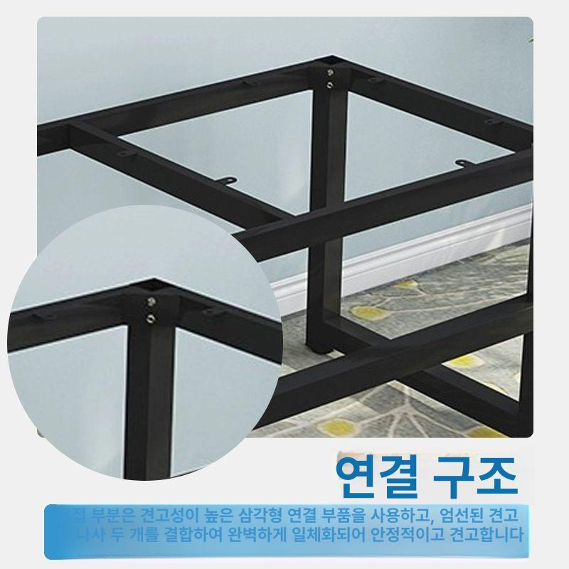 철재 원목테이블 탁자 사무실 식당 프레임 업소용 커피숍 디자인 원형테이블 주방 - 상세 이미지 3