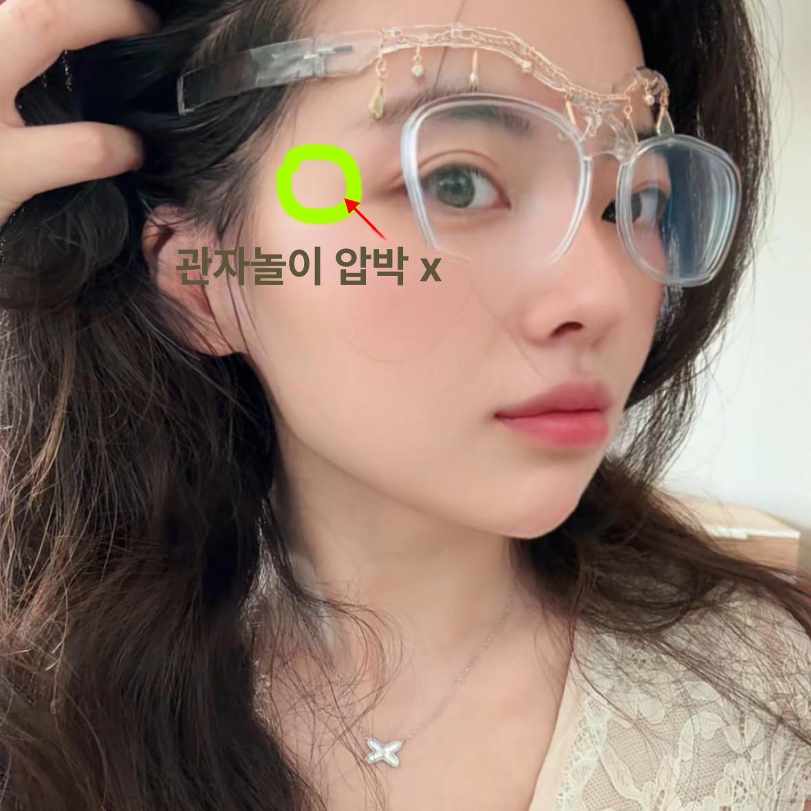 무압박 안경테 스포츠 투명 없는 프레임 눌림 콧등 평면렌즈 싱글 - 상세 이미지 5