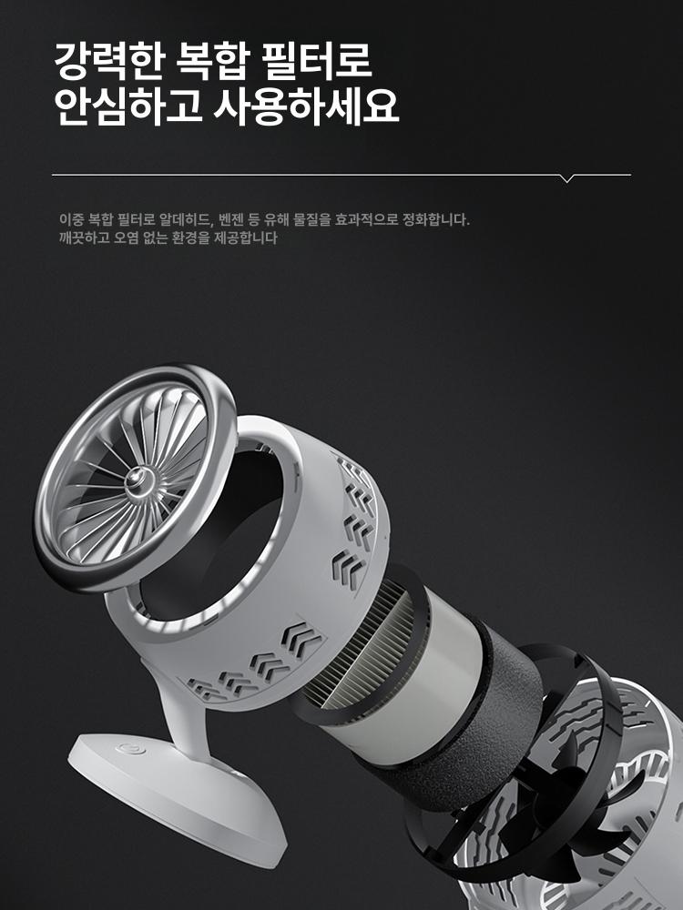 실내 흡연기 청정기 소형 필터 사무실 원룸 담배냄새 부유먼지 담배연기 탈취기 환기 - 상세 이미지 5