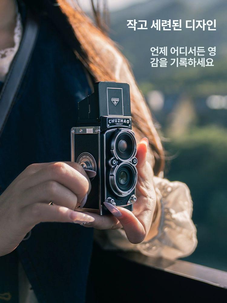 고화질 미니카메라 여행용 미니코스모 셀카 디카 듀얼카메라 디자인 컴팩트 감성 - 상세 이미지 4