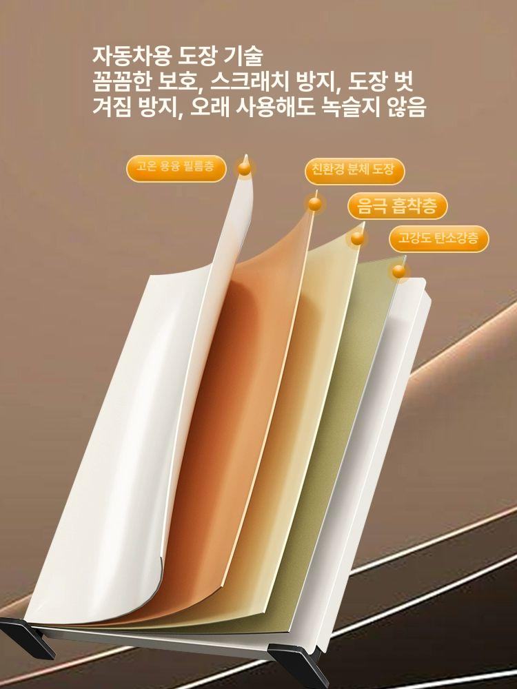 가리개 철제파티션 마그네틱 무타공 다리 무광 스크린 사무실 가벽 책꽂이 자석판 - 상세 이미지 3