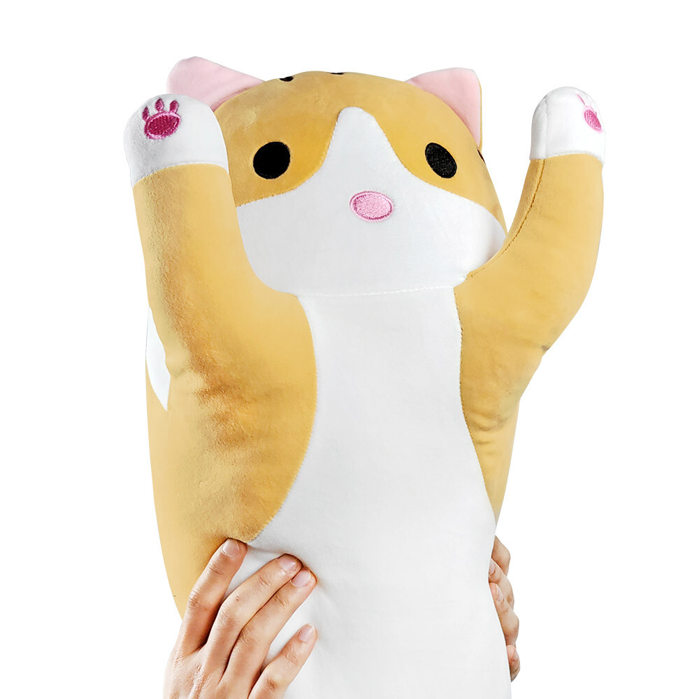 고양이바디필로우 바디플로우 안고자는 모찌 인형 베개 130cm - 상세 이미지 3