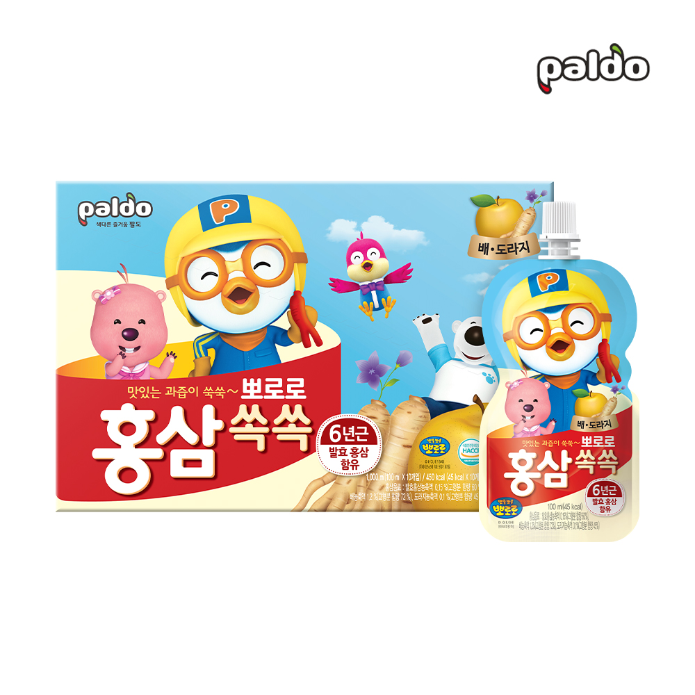 팔도 뽀로로 홍삼쏙쏙 10개씩 총 40개 (사과매실, 포도, 배도라지, 오렌지) - 상세 이미지 4