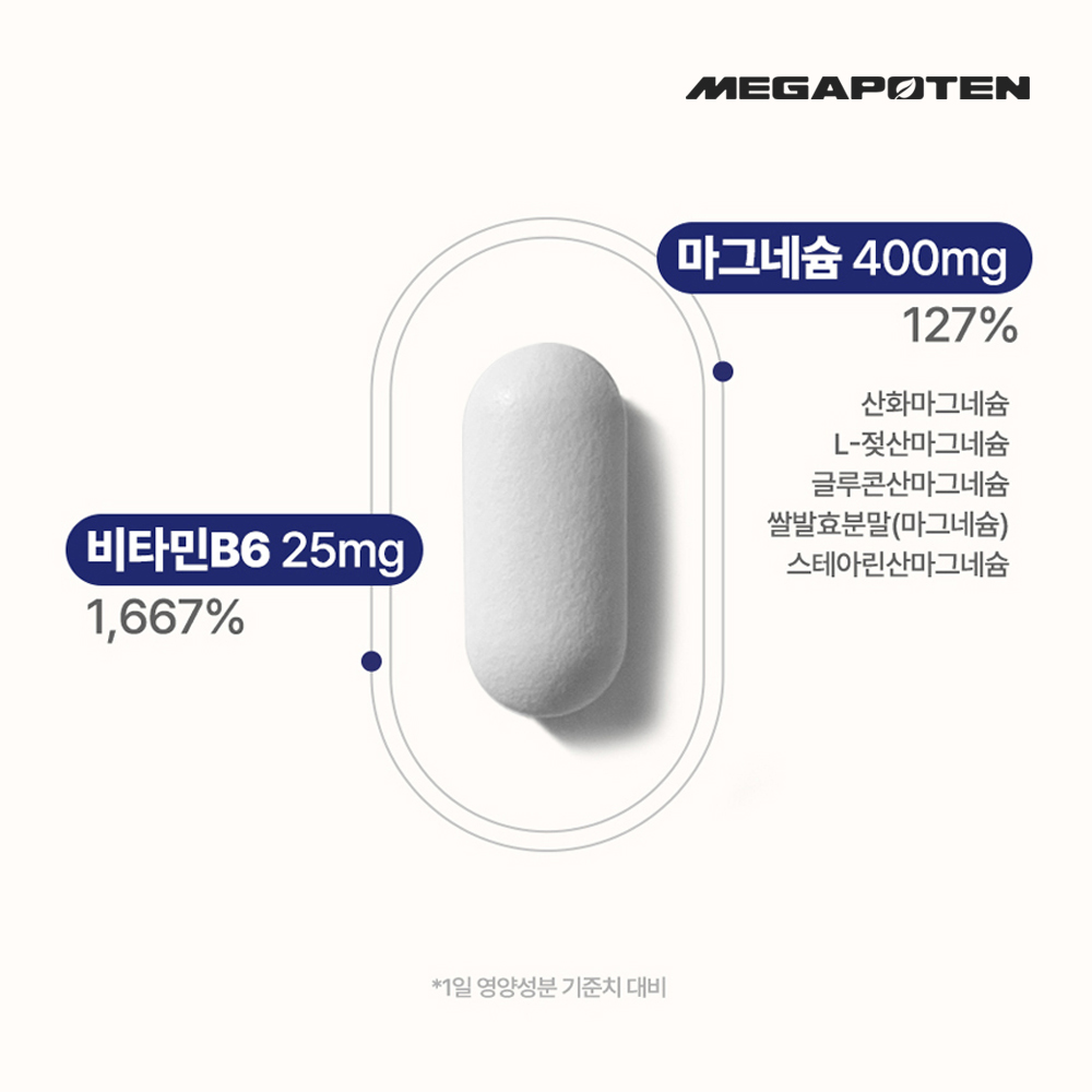 산화 마그네슘 400 비타민 B6 영양제 고함량 고용량 2개월 - 상세 이미지 4