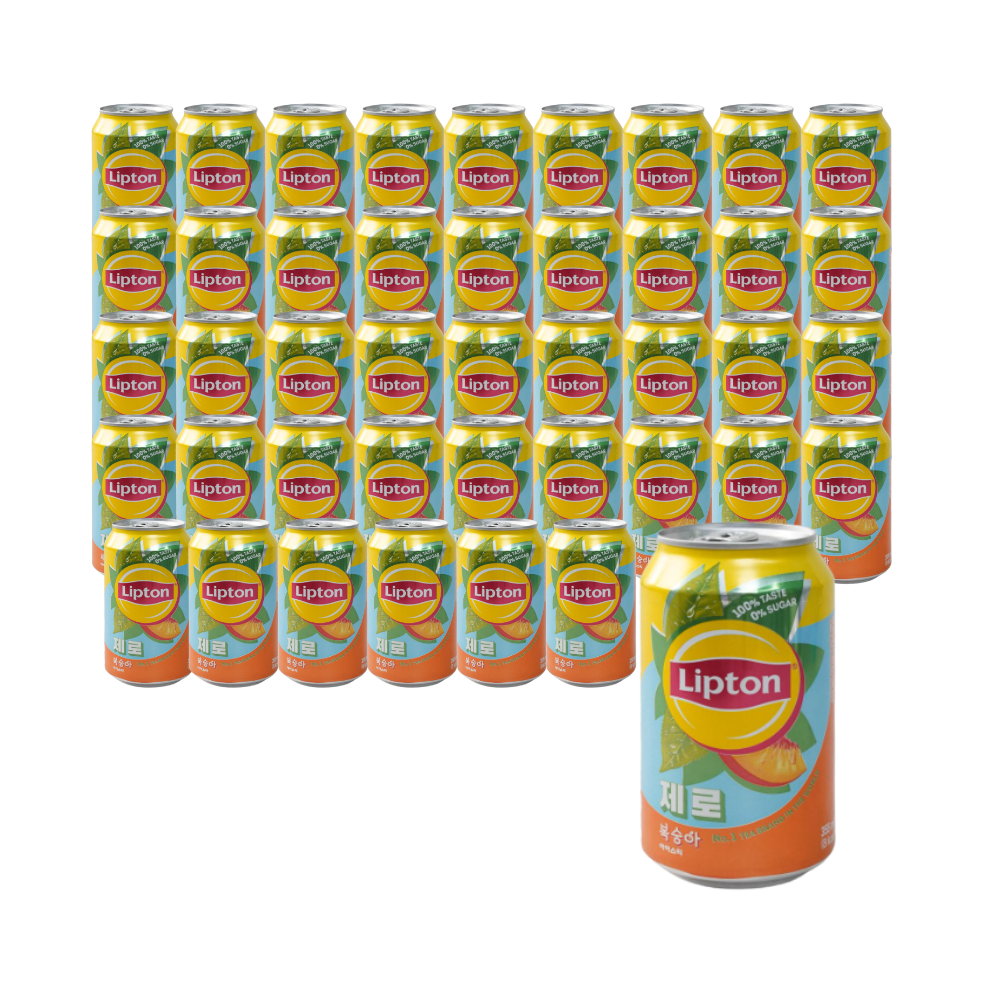 립톤 아이스티 복숭아맛 제로 355ml x48캔 홍차음료 - 상품 이미지