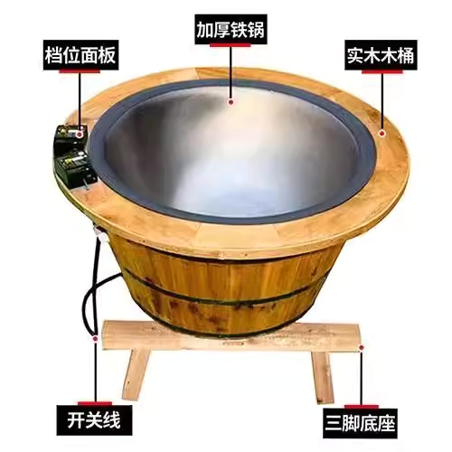 차솥 덖음솥 녹차 찜솥 약재 허브 볶음 로스터기 한약 3단+발열관(12근 주철팬) - 상세 이미지 4