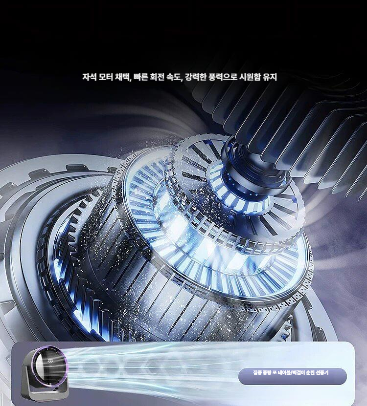미니 선풍기 책상 사무실 소형 USB 충전 주방 벽걸이 벽선풍기 - 상세 이미지 4