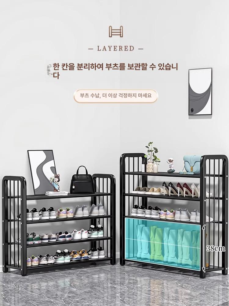 철제 슬림신발장 정리대 정리함 보관함 수납장 아파트 인테리어 공간활용 랙 신발정리 - 상세 이미지 2