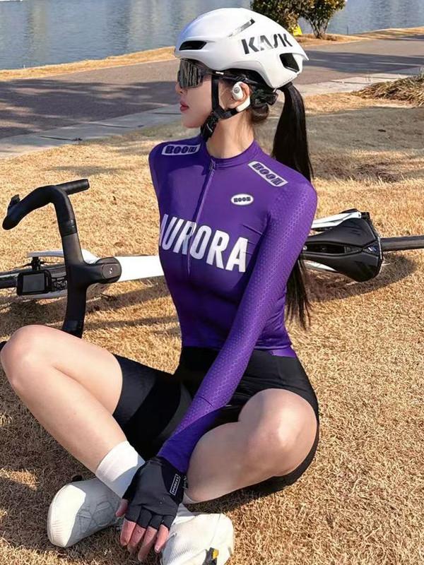 여성용 자전거 긴팔 져지 자켓 반팔 상하세트 자전거복 의류 - 상세 이미지 2
