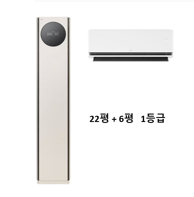 LG 투인원에어컨 22평+6평 FQ22GN9HE2 오브제컬렉션 타워 1등급 인천 수도권