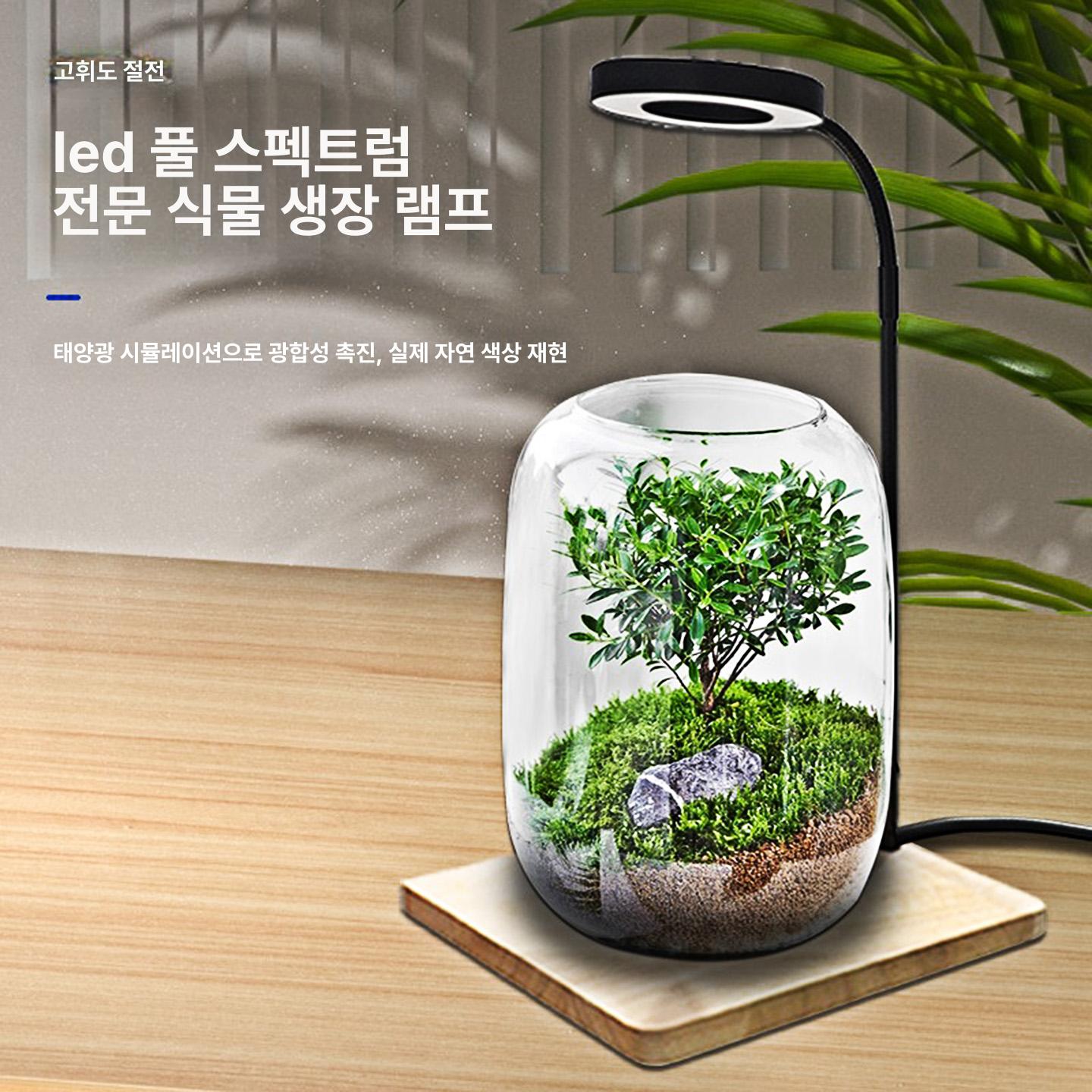led 식물등 다육 화초 램프 재배 이끼 화분 다육이 스탠드 생장등 성장조명 - 상세 이미지 4
