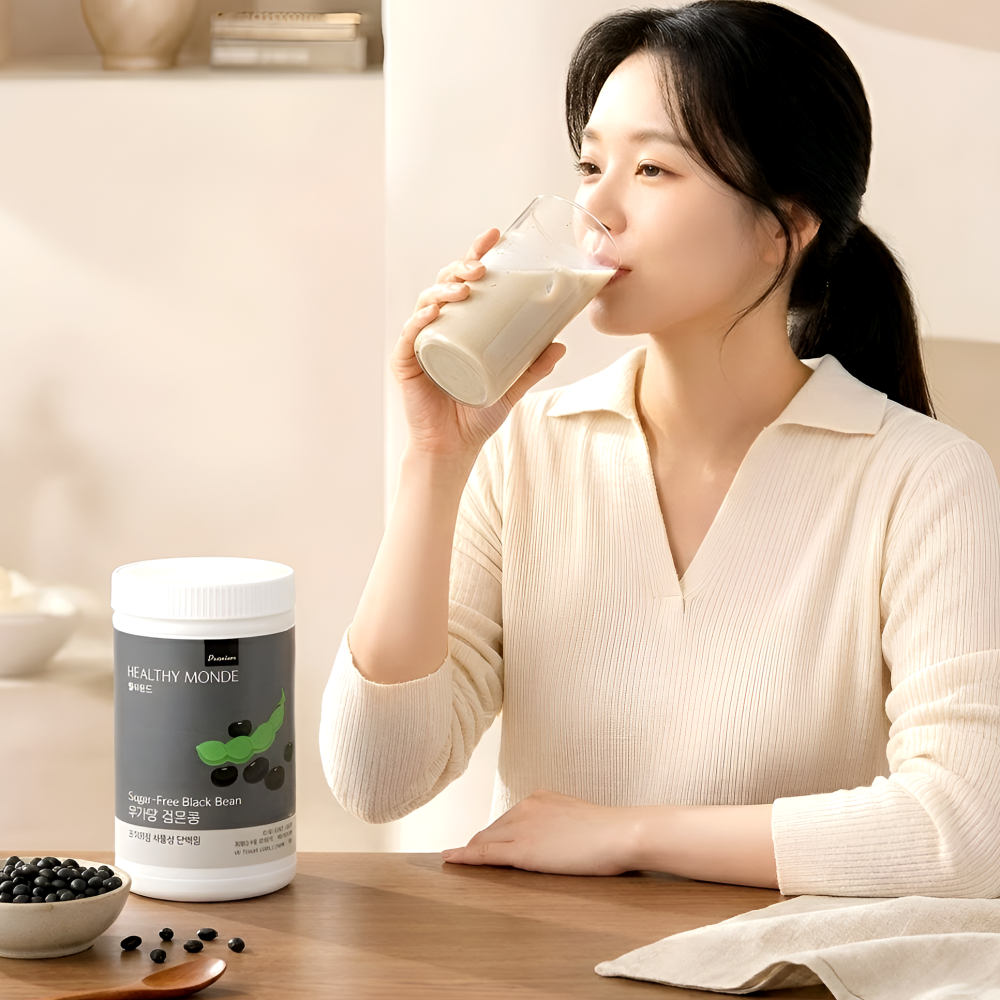 헬씨몽드 식물성 단백질쉐이크 검은콩 무가당 식단 식사대용 비건 분말 파우더 600g, 1개 - 상세 이미지 5