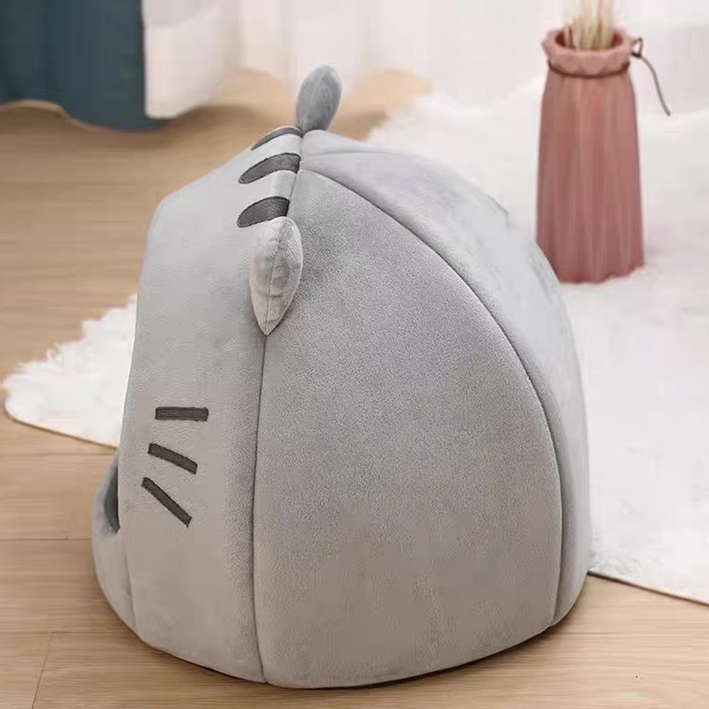 고양이 강아지 아늑한 숨숨집 하우스 따뜻한 반려동물 은신처 나만의공간 소품 장식 S 32x32x32 그레이 냥냥집 - 상세 이미지 3