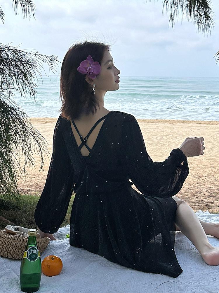 수영복 여름 휴양지 비치웨어 원피스 온천 실내수영복 - 상세 이미지 3