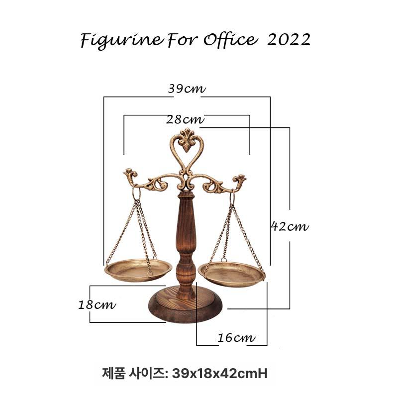레트로 양팔저울 빈티지 장식품 앤틱소품 천칭 모형 카페 밸런스 복고풍 균형 감성 - 상세 이미지 4
